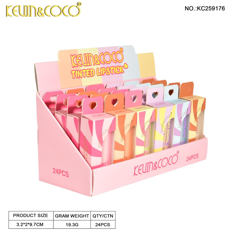 Load image into Gallery viewer, Lips-Kevin&amp;Coco Macaron Pastel Lip Balm KC259176 ($1 each, 24pc display)
