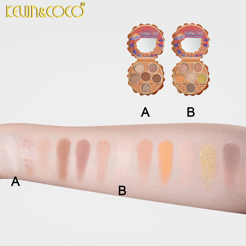 Load image into Gallery viewer, Eyes-Kevin&amp;Coco Waffle Eyeshadow Palette KC1541 ($2 each, 12pc Display)
