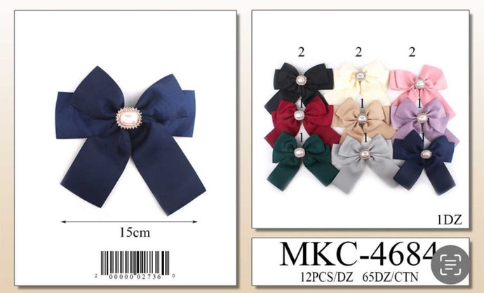 Hair- Hair Bow MKC-4684 (12pc strip)