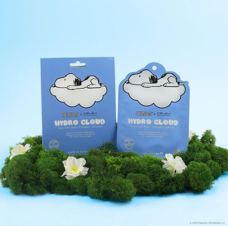Load image into Gallery viewer, Skincare-Celavi X Peanuts Hydro Cloud (Hyaluronic Acid + Collagen + Coconut) Face Mask P70143-1 (24pcs pack)
