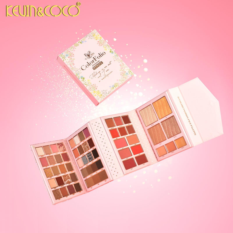 Load image into Gallery viewer, Face-Kevin&amp;Coco Color Folio Eyeshadow Palette KC1400 ($9.25 each, 3pc bundle)
