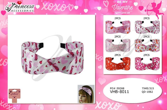 Hair-Valentine Head Band VHB-8011 (12pc pack)