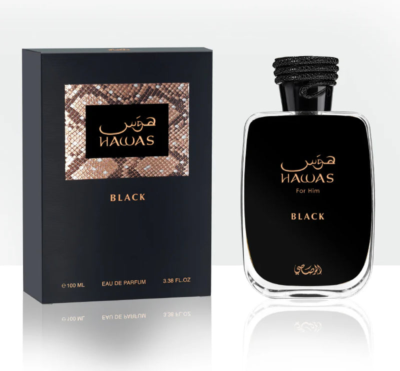 Load image into Gallery viewer, Perfumes- Hawas Black By Rasasi Eau De Parfum 3.4oz/100ml
