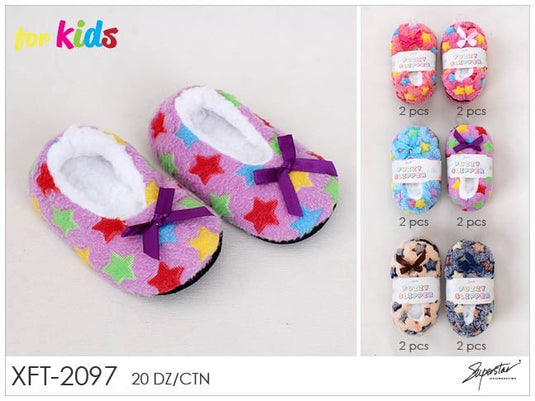 Accessories- Kid’s Star Cozy Slippers XFT-2097 (12pc pack)