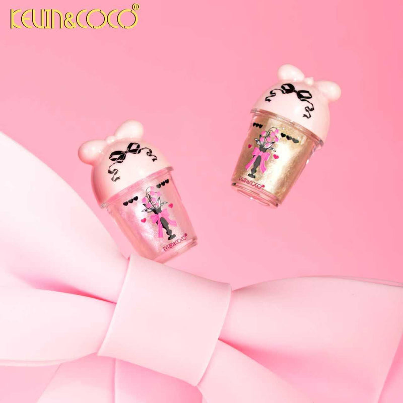 Load image into Gallery viewer, Lips-Kevin&amp;Coco Bow Flower Vase Lip Gloss KC1162 ($1 each, 24pc display)
