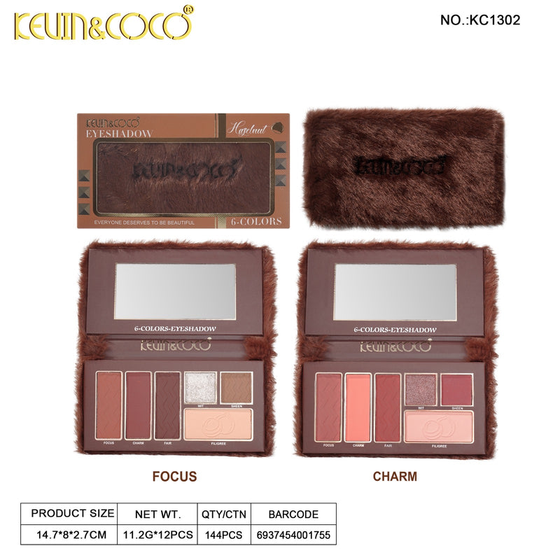 Load image into Gallery viewer, Face-Kevin&amp;Coco Hazelnut Eyeshadow Palette KC1302 ($3 each, 12pc Display)
