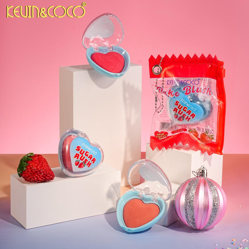 Load image into Gallery viewer, Face-Kevin&amp;Coco Sugar Rush Heart Blush KC1237 ($1.75 each, 12pc Display)
