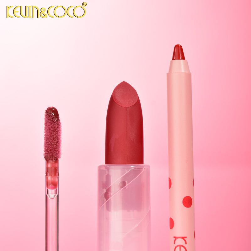 Load image into Gallery viewer, Lips-Kevin&amp;Coco Sour Candy Lip Liner, Lip Gloss &amp; Lipstick Set KC258667 ($2 each, 24pc display)
