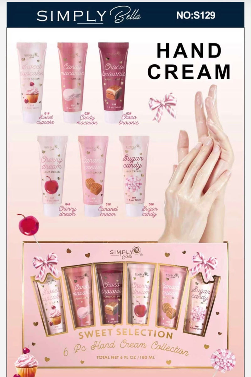Load image into Gallery viewer, Skincare-Simply Bella Sweet Selection 6pc Hand Cream S129 ($4.50 each, 6pc bundle)
