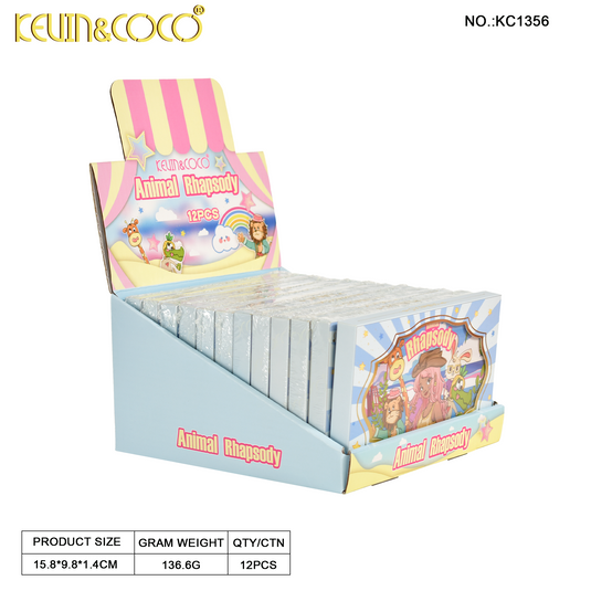 Eyes-Kevin&Coco Animal Rhapsody Eyeshadow Palette KC1356 ($2.25 each, 12pc display)