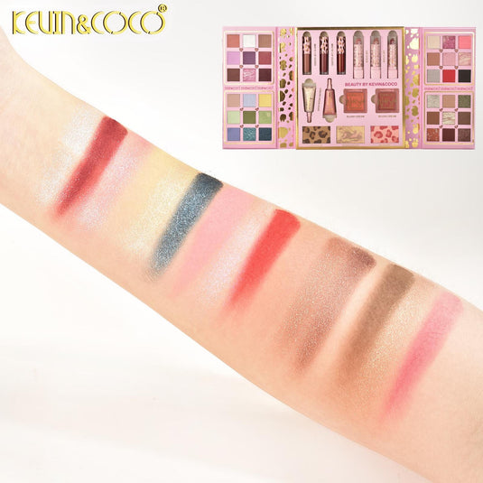 Lips-Kevin&Coco Leopard Print 39-Color Face & Eye Makeup Kit KC1099 ($9.50 each, 4pc bundle)