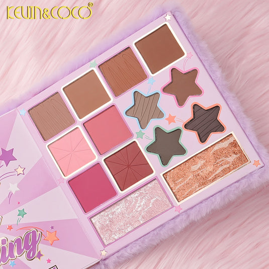 Eyes-Kevin&Coco Plush Star 64 Colors Eyeshadow Palette KC1634 ($9 each, 6pc bundle)