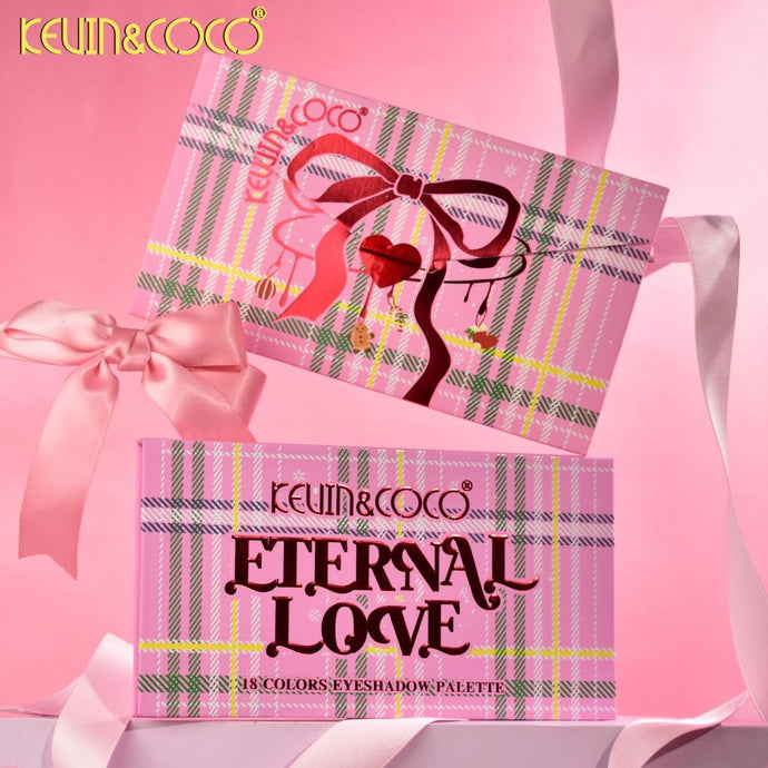 Eyes-Kevin&Coco Christmas Eternal Love 18-Color Eyeshadow Palette KC1052 ($3.33 each, 12pc display)