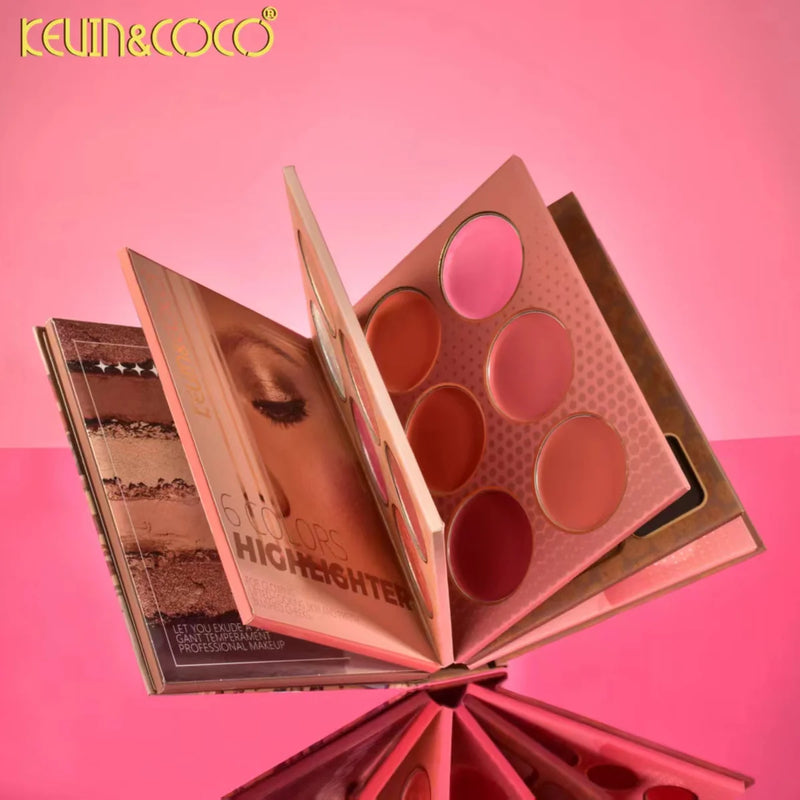 Load image into Gallery viewer, Eyes-Kevin&amp;Coco 70-Colors 6 in 1 Face Palette KC1077 ($10 each, 4pc bundle)
