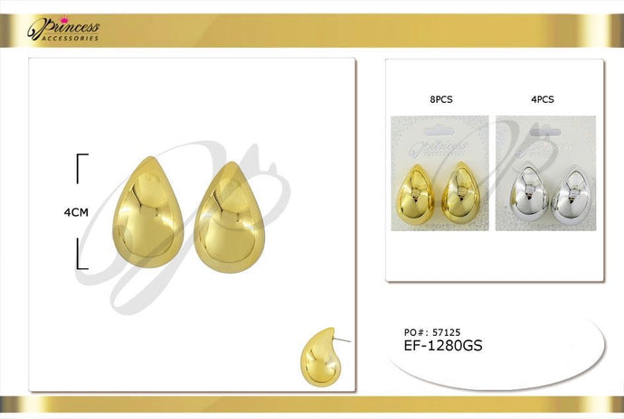 Jewelry- Tear Drop Earrings EF-1280GS (12pc pack)
