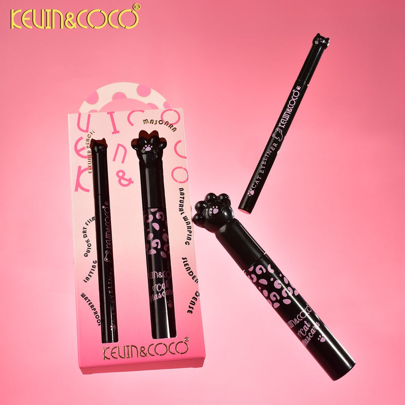 Load image into Gallery viewer, Eyes-Kitten Eyeliner &amp; Mascara Set KC249121 ($2 each, 12pc display)
