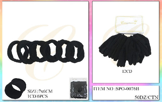 Hair-Seamless Ponytail Pink Rubber Band SPO-0076B (12pcs pack)