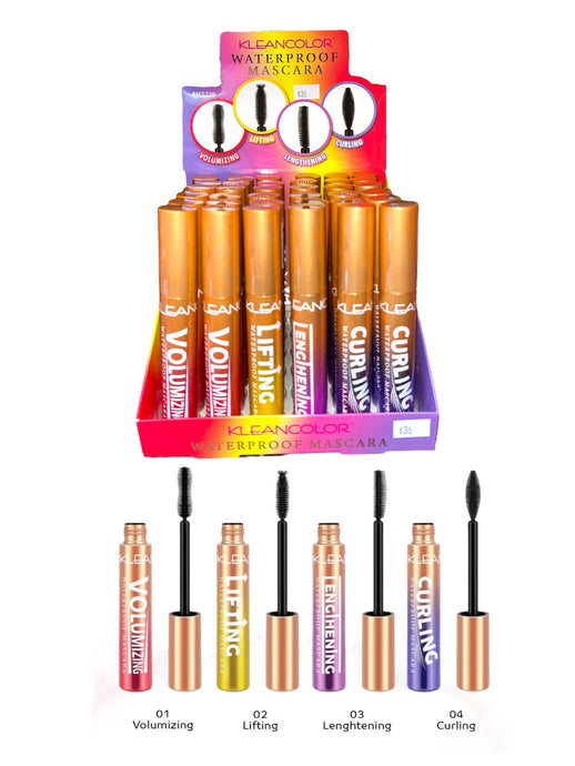 Eyes-Kleancolor Waterproof Mascara MS320 (36pc display, $1 each)