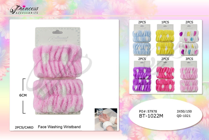 Skincare- Face Washing Wristbands BT-1022M (12pc pack)