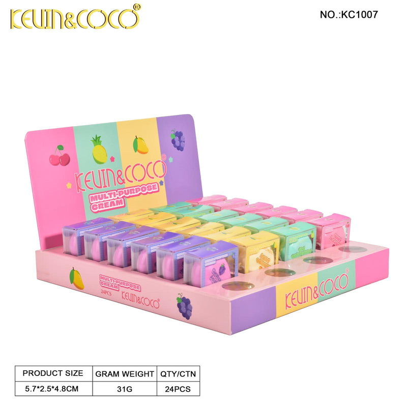 Load image into Gallery viewer, Face-Kevin&amp;Coco Fruit Fiesta Creamy Blush &amp; Lip Tint KC1007 ($1.50 each, 24pcs display)
