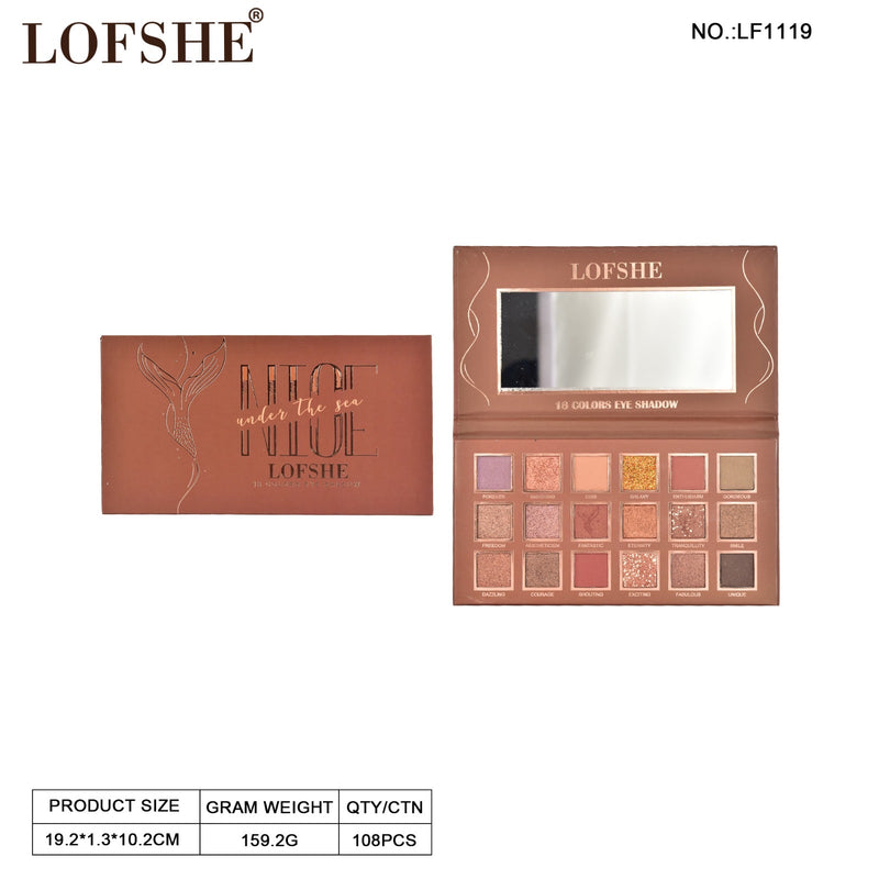 Load image into Gallery viewer, Face-Kevin&amp;Coco LOFSHE Nice Under The Sea 18 Colors Eyeshadow Palette LF1119 ($2 each, 6pc display)
