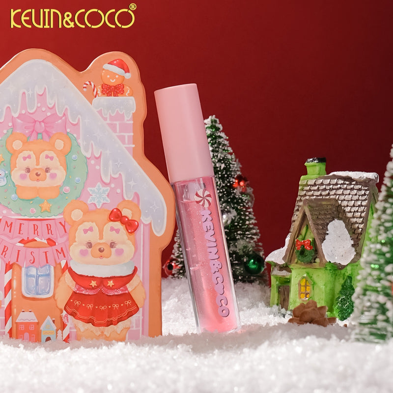 Load image into Gallery viewer, Face-Kevin&amp;Coco Bear-y-Merry Lip Lover Gloss Set KC2082 ($2.50 each, 24pc display)

