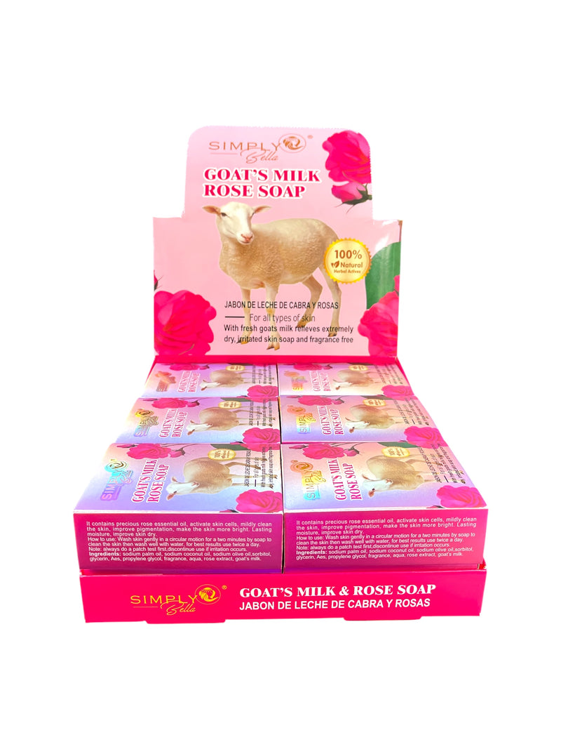 Load image into Gallery viewer, Skincare- Simply Bella Goat’s Milk Rose Soap SIM024 (12pc box, $1.75 each)
