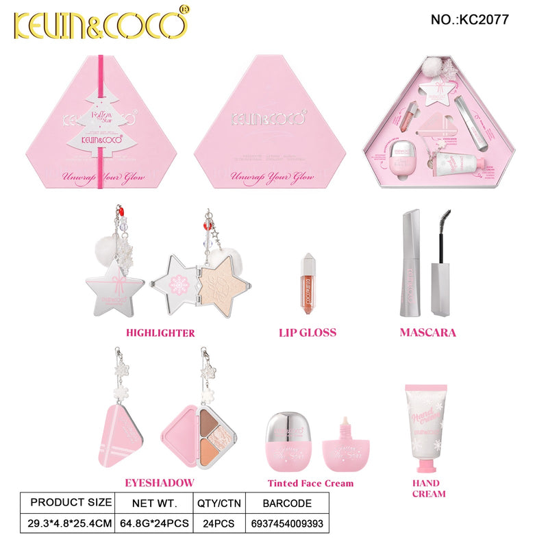 Load image into Gallery viewer, Face-Kevin&amp;Coco Follow The Star Holiday Makeup Kit KC2077 ($9.50 each, 6pc bundle)
