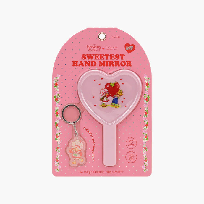 Novelties-Celavi Strawberry Shortcake 1pc Hand Mirror With Keychain SS45955 ($4 each, 4pc bundle)