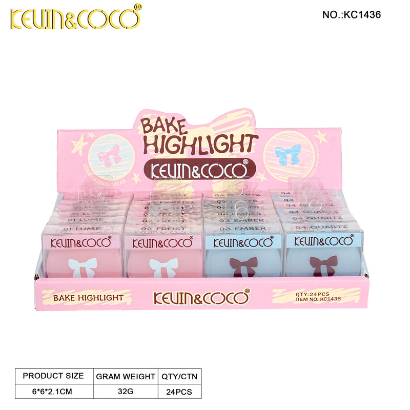 Load image into Gallery viewer, Face-Kevin&amp;Coco Baked Highlight KC1436 ($1.18 each, 24pc Display)
