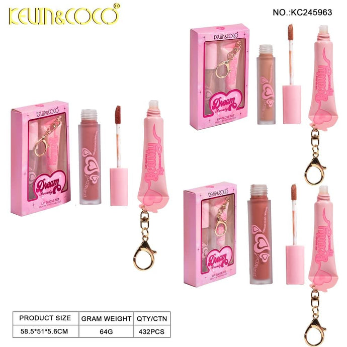 Lips- Kevin&Coco Dream Beauty Lipgloss Set KC245963 (18pc display,$1.50 each)