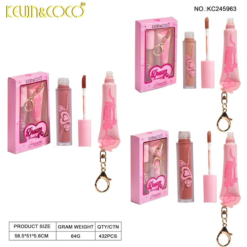 Load image into Gallery viewer, Lips- Kevin&amp;Coco Dream Beauty Lipgloss Set KC245963 (18pc display,$1.50 each)
