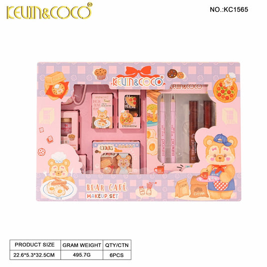 Face-Kevin&Coco Bear Cafe Makeup Set KC1565 ($11 each, 3pc bundle)