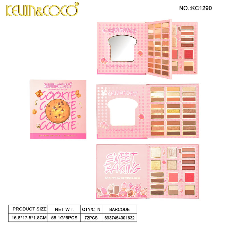 Load image into Gallery viewer, Eyes-Kevin&amp;Coco Cookie Eyeshadow Palette KC1290 ($6 each, 6pc display)
