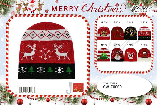 Hair- Xmas Assorted Beanie CW-70000 (12pc pack)