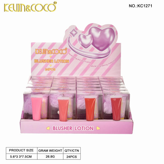 Face-Kevin&Coco Purple Heart Blush KC1271 ($1 each, 24pc display)