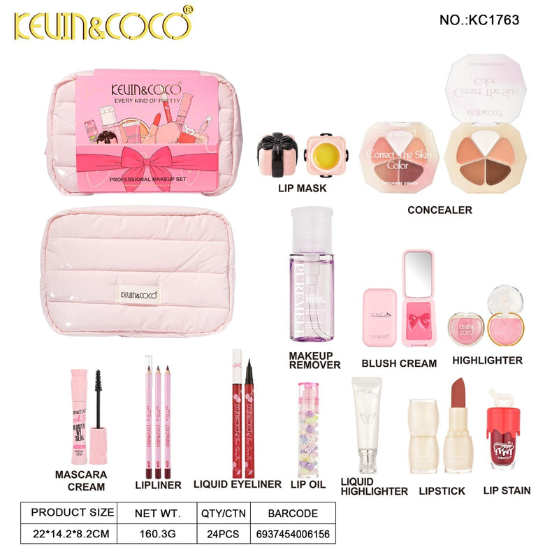 Load image into Gallery viewer, Face-Kevin&amp;Coco Every Kind Of Pretty Professional Makeup Set KC1763 ($14.75 each, 2pc bundle)
