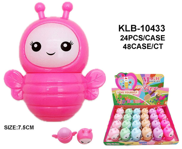 Lips-Cute Bee Egg Lip Balm KLB-10433 (24pcs display)