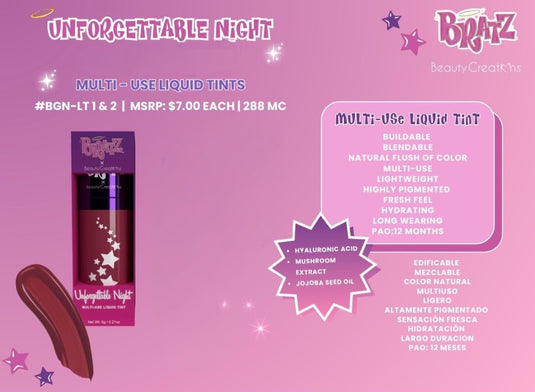 Face- PRE-ORDER Beauty Creations BRATZ Unforgettable Night BGN-LT2 (4pc bundle, $3.50 each)