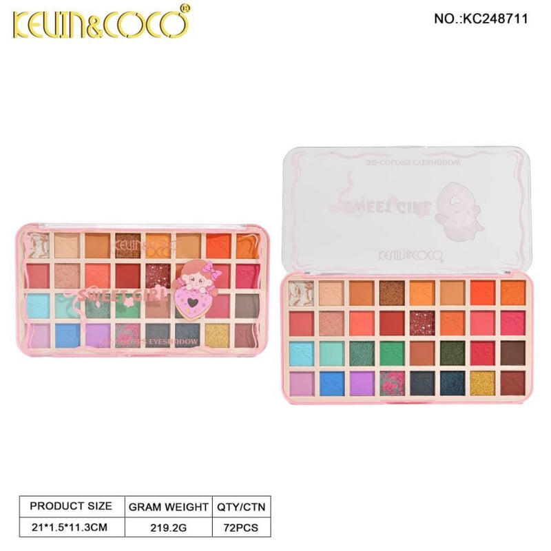 Load image into Gallery viewer, Eyes-Kevin&amp;Coco Sweet Girl 32 Colors Eyeshadow Palette KC248711 ($5 each, 6pc bundle)
