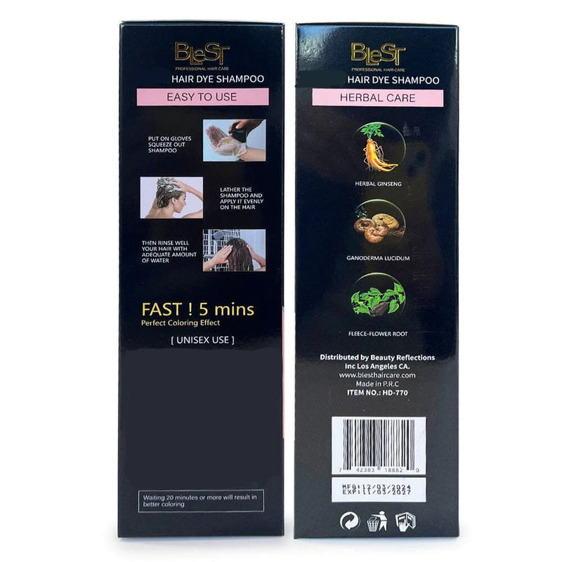 Load image into Gallery viewer, Hair- BLEST 16.9oz Hair Dye Shampoo- Dark Brown (4pc bundle,$5.50 each)
