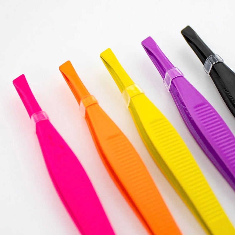 Load image into Gallery viewer, Eyebrow-Adoro Slant Tip Tweezer Assorted Colors No.1095/01 ($0.27 each, 60pcs jar)
