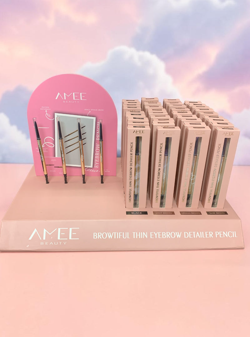 Load image into Gallery viewer, Eyebrow-AMEE Beauty Browtiful Thin Eyebrow Detailer Pencil PN01 ($1.25 each, 36pc Display)
