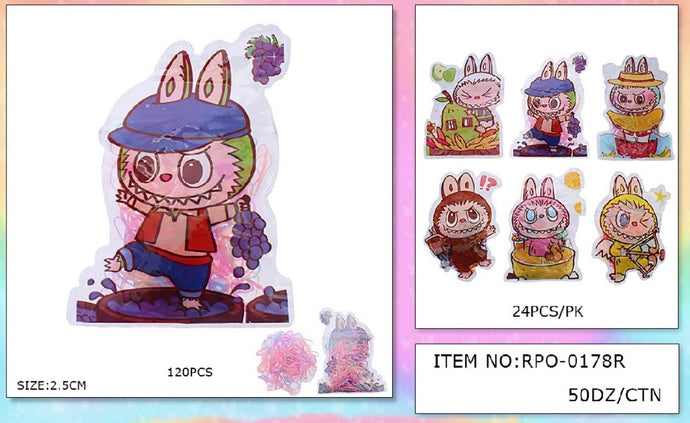 Hair-Cute Doll Monster Rubber Bands RPO-0178R (24pc pack)