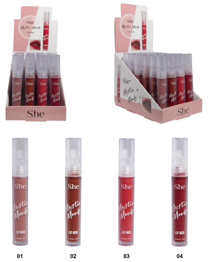 Load image into Gallery viewer, Lips- She Mystic Moods Lip Mud RL1004 (24pc display, $1 each)
