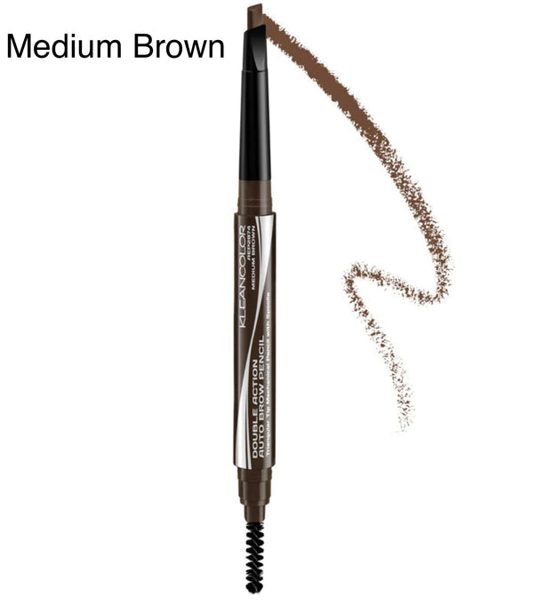 Eyebrows- Kleancolor Double Action Brow Pencil AEP2874 MEDIUM BROWN (12pc pack)