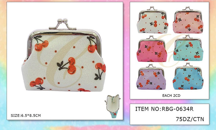 Accessories-Cherry Coin Purse RBG-0634R (12pcs pack)