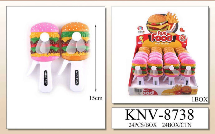 Novelties-Fast Food Hamburger Fans KNV-8738 (24pcs box)
