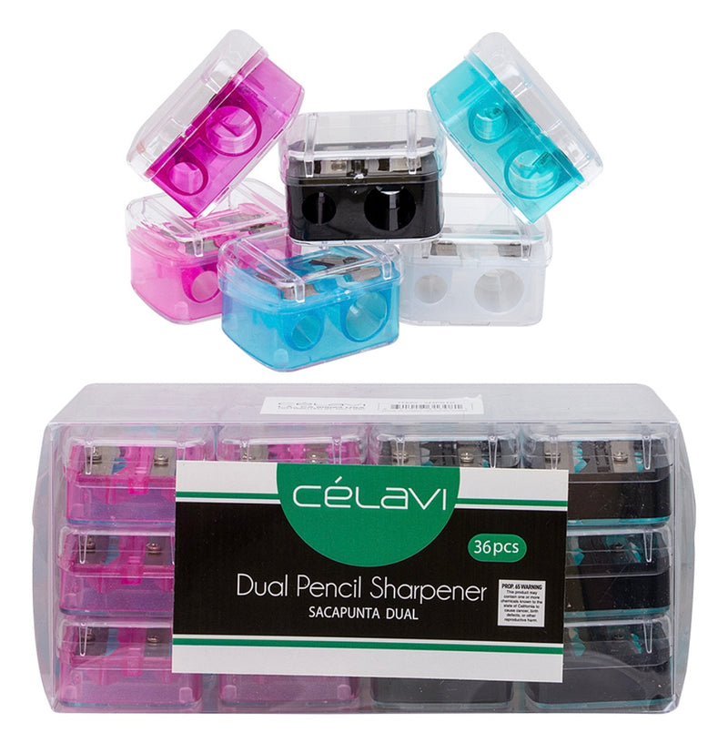 Load image into Gallery viewer, Novelties-Celavi 36pcs Dual Pencil Sharpener SHP-010 ($0.36 each, 36pcs pack)
