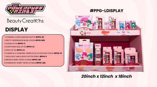 Face-Beauty Creations The Powerpuff Girls Complete Display #PPG-LDISPLAY (9 products, 6 of each)
